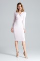 sukienka dopasowana rozowa asee