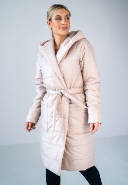 Pikowany płaszcz damski 