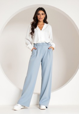 Szerokie spodnie z wysokim stanem