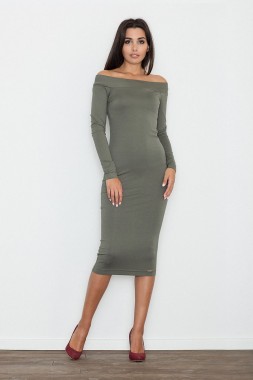 Sukienka długa z dekoltem 