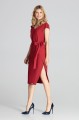 bordowa sukienka