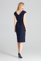sukienka granatowa midi