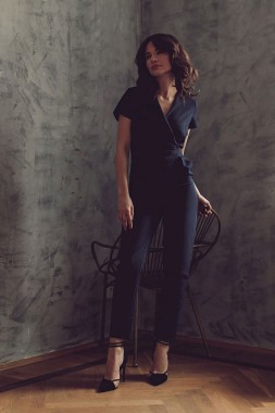 Kombinezon damski z krótkim rękawem