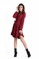 sukienka bordowa asee